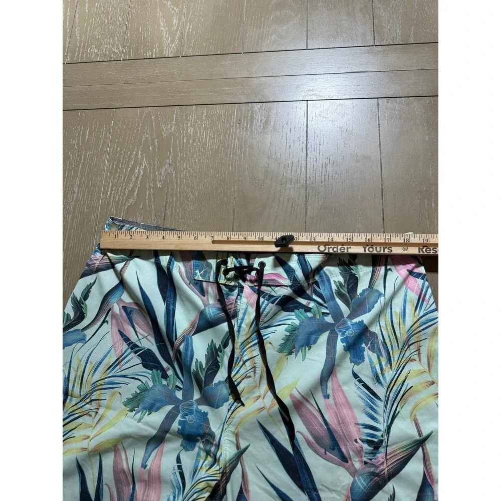 Hurley Phantom Board Shorts Mens 36 Mint Green Floral John John Florence